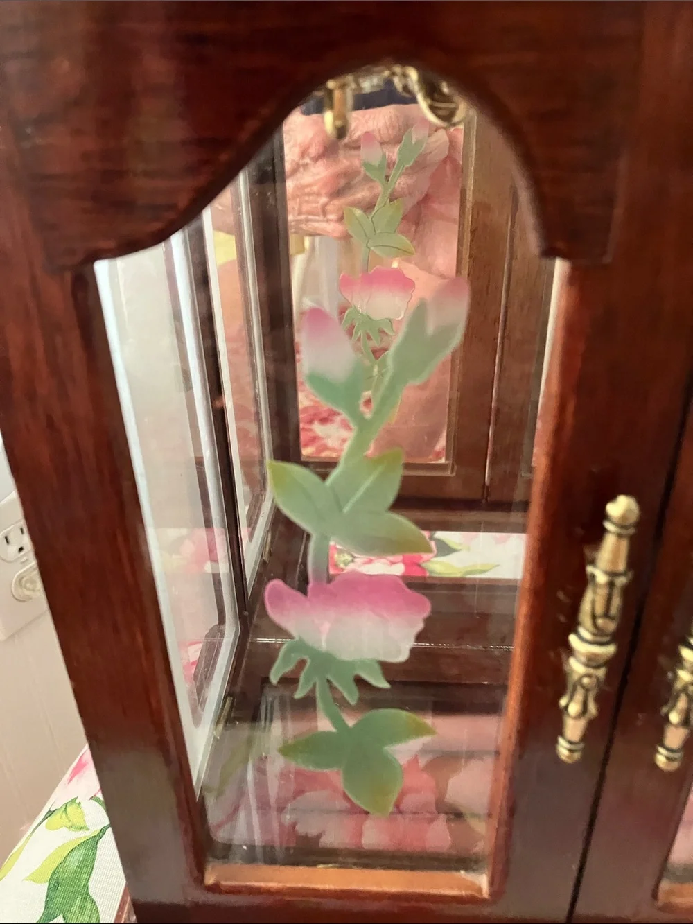 Beautiful  Mid Century Modern Jewelry Tabletop Armoire by Commodore Collection